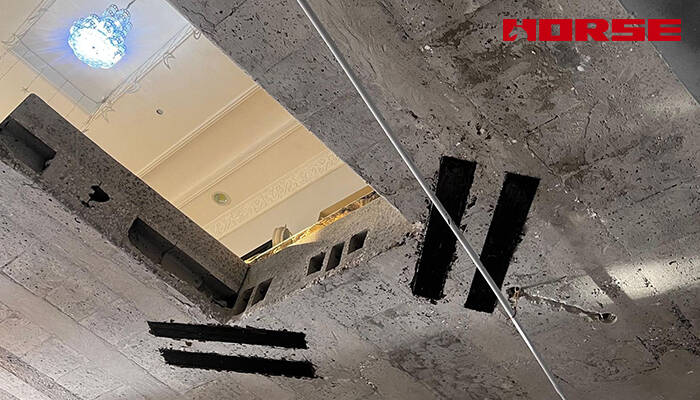 Slab with Openings Strengthened with CFRP Carbon Fiber