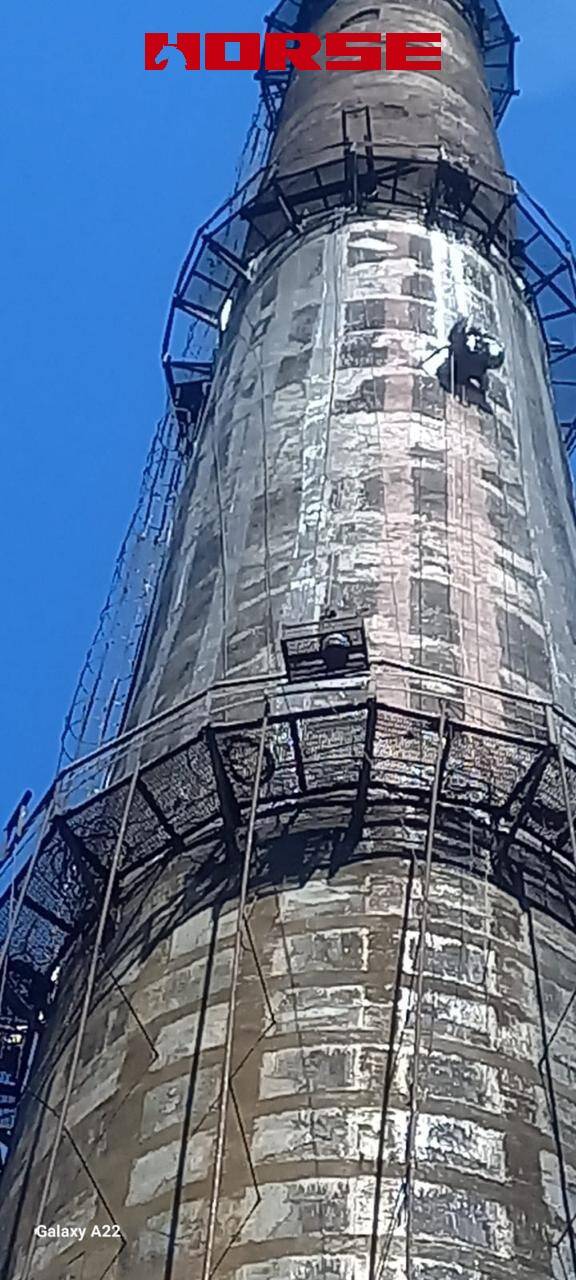  Industrial Concrete Chimney Reinforcement with Carbon Fiber